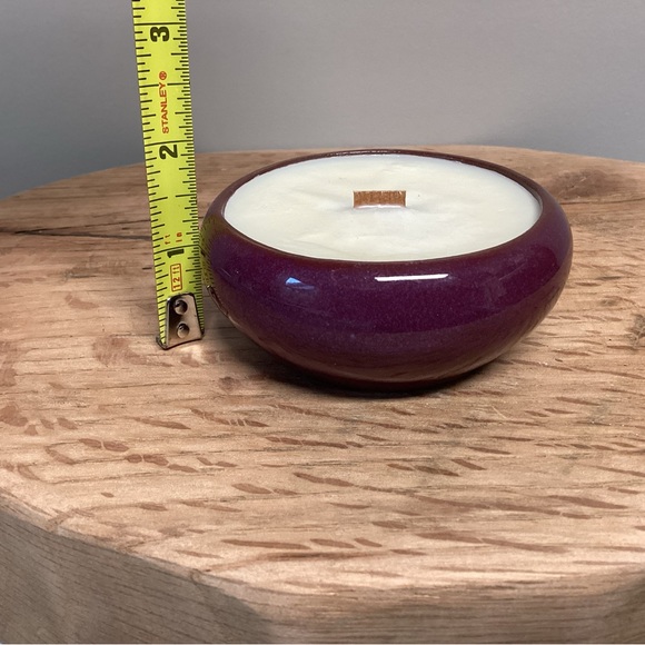 Ceramic / Pottery Crafted Piece - Repurposed - Wood Wick Candle - Nice - Picture 8 of 10